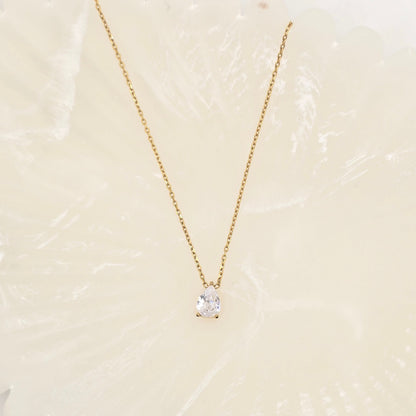 dainty tear drop gold necklace stacking