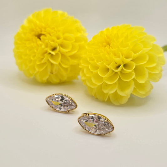 stunning marquise studs statement earrings
