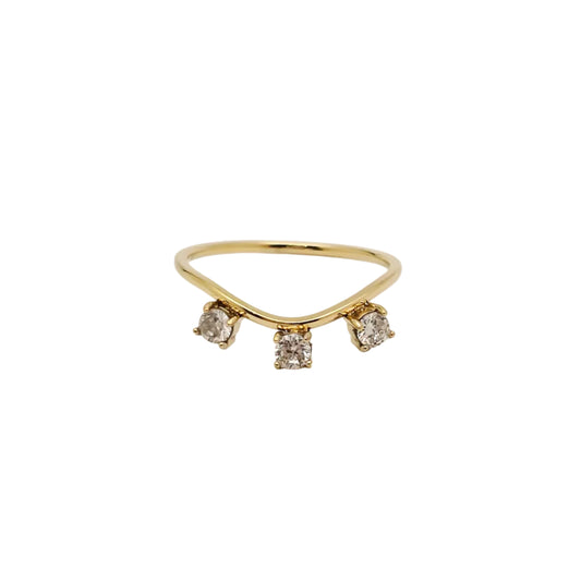 dainty gold waterproof stacking ring
