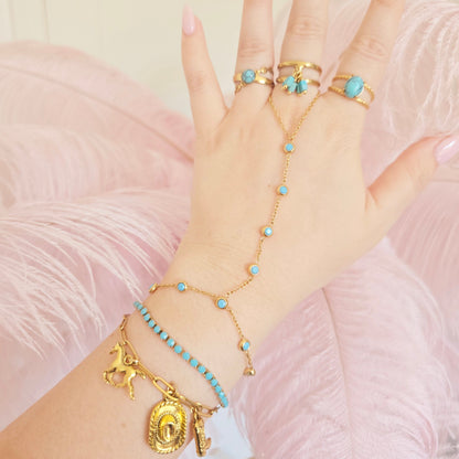 western cowboy jewelry gold turquoise 