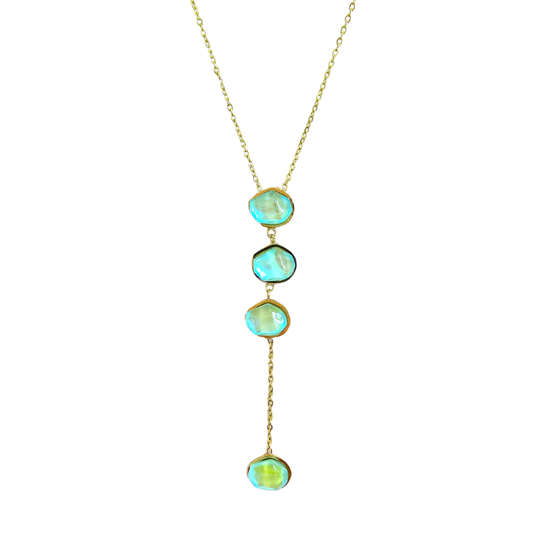 turquoise drop y necklace beach summer jewelry
