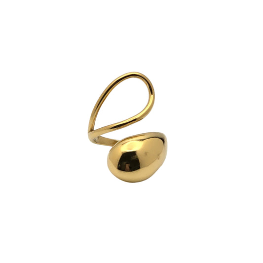 ying and yang ring gold statement