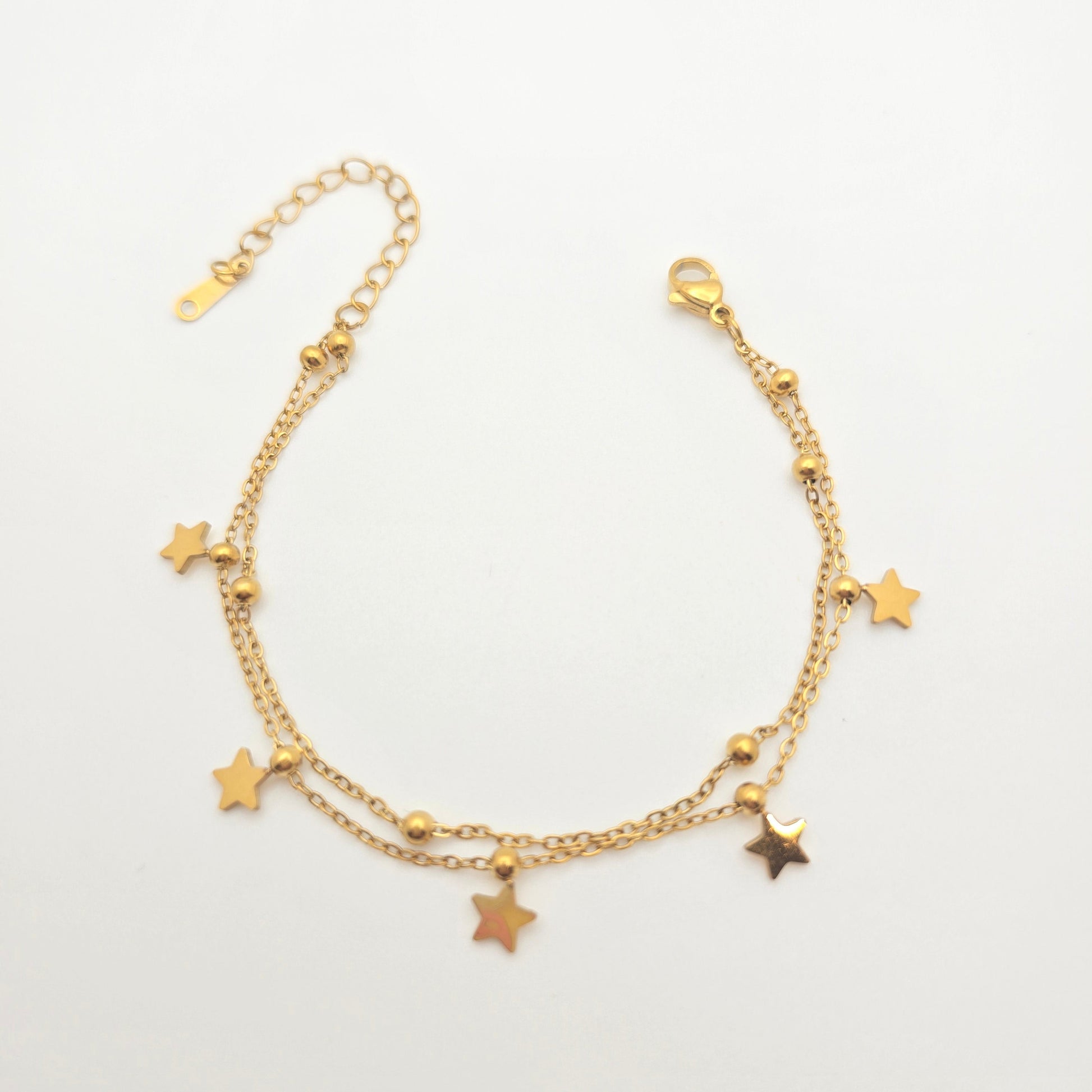 dainty gold star bracelet waterproof