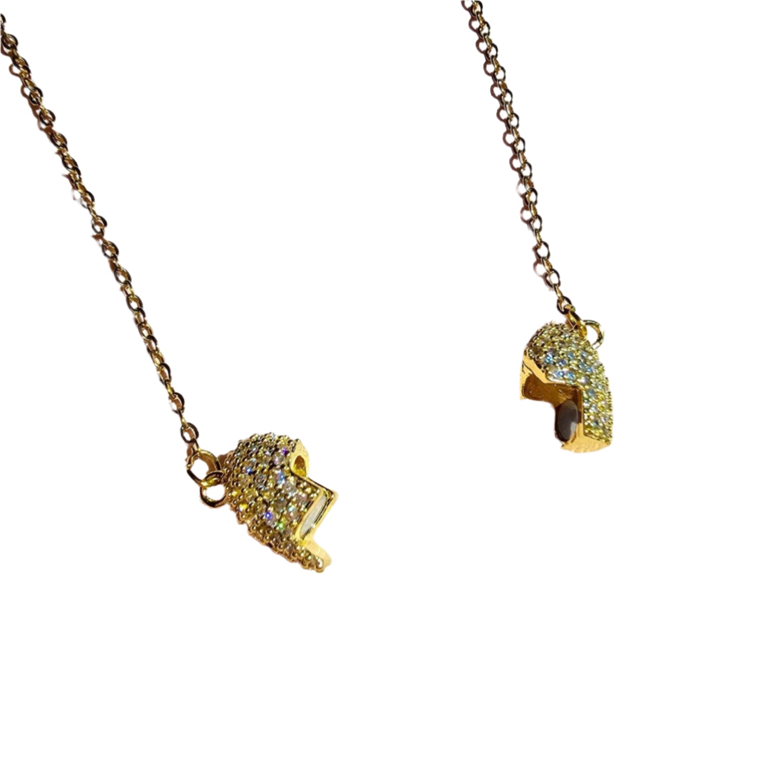gold heart dainty necklace