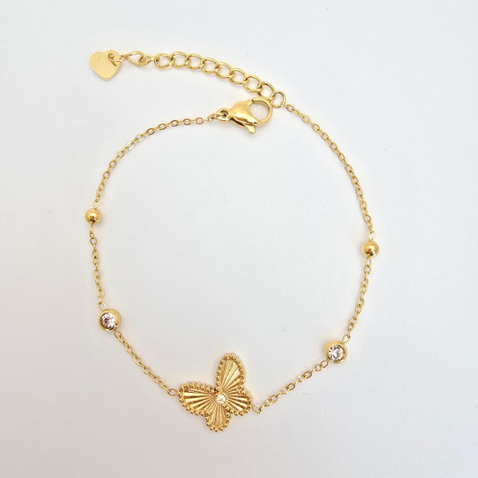 beautiful gold butterfly bracelet van cleef dupe