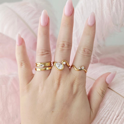 stunning ring stack waterproof dainty
