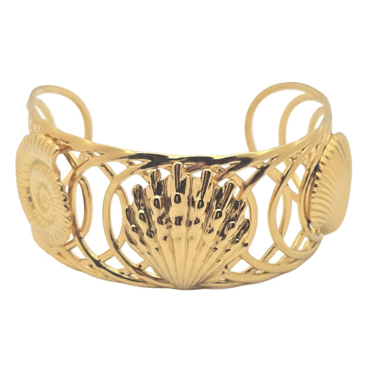 gold shell waterproof bangle 
