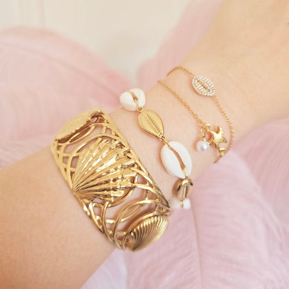 gold waterproof summer bangles bracelets