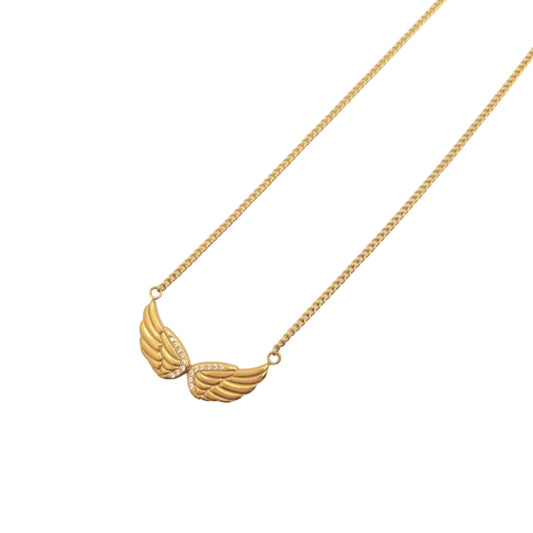 Gold Angel Wings Necklace