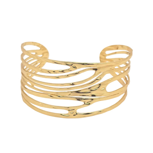 gold waterproof bangle stackable
