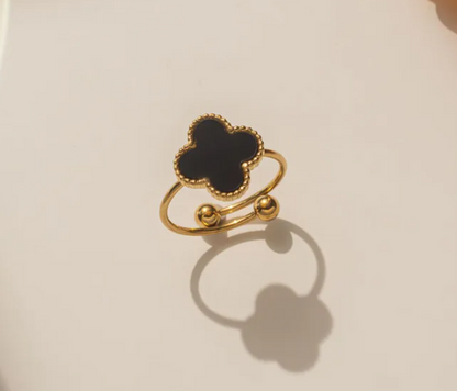 Felicity Black Clover Ring