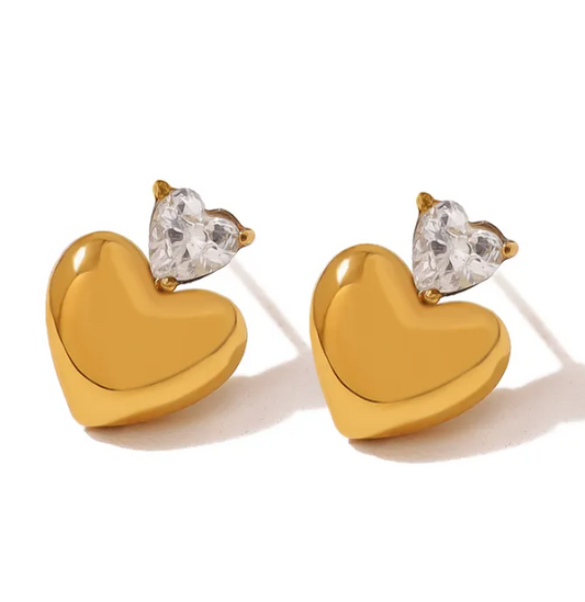 Harmonie Double Heart Earrings