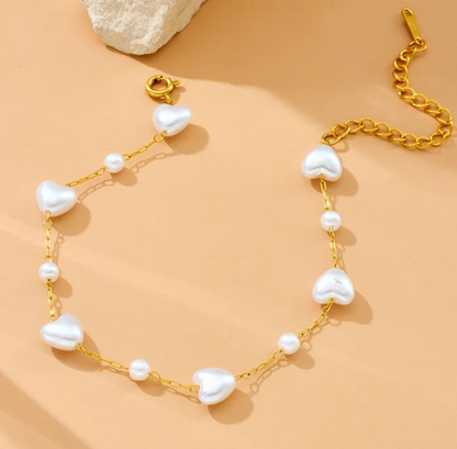 Vera Pearl Heart Bracelet