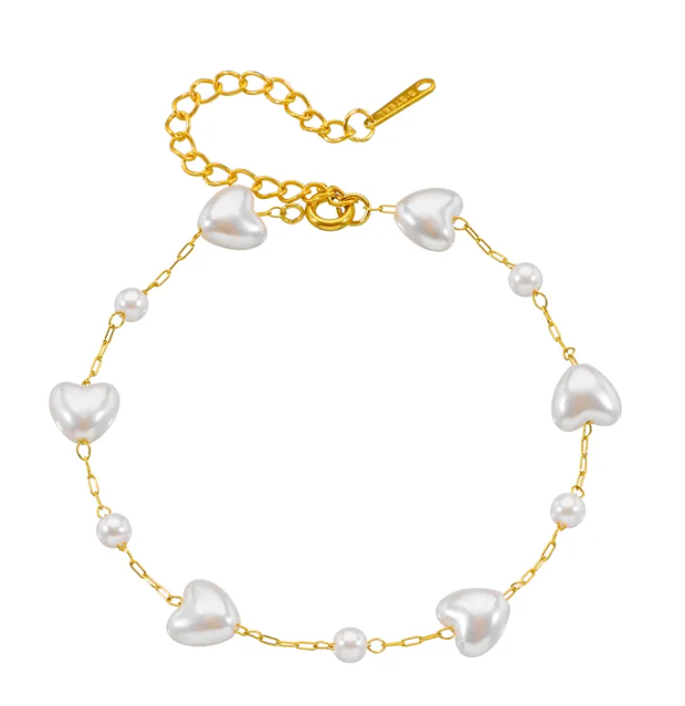 Vera Pearl Heart Bracelet