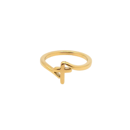 Gold Cross Ring